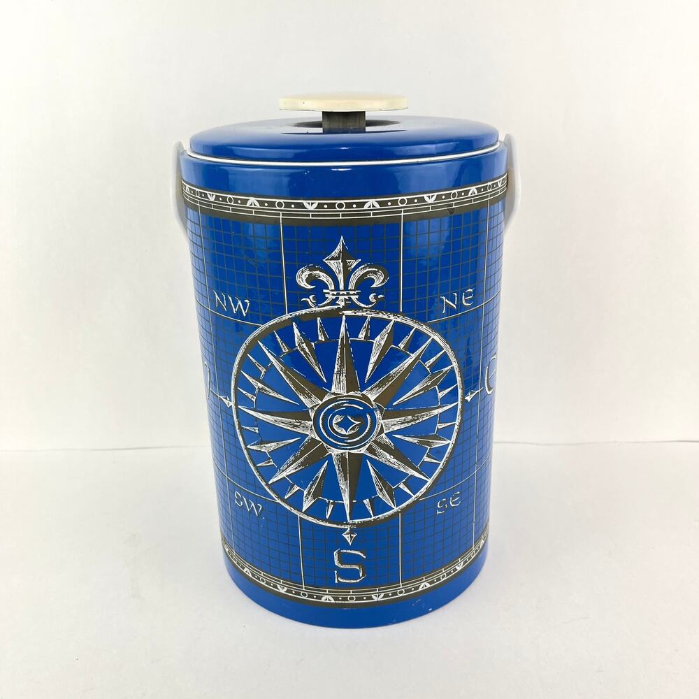 Georges Briard Vintage Nautical Compass Rose Ice Bucket